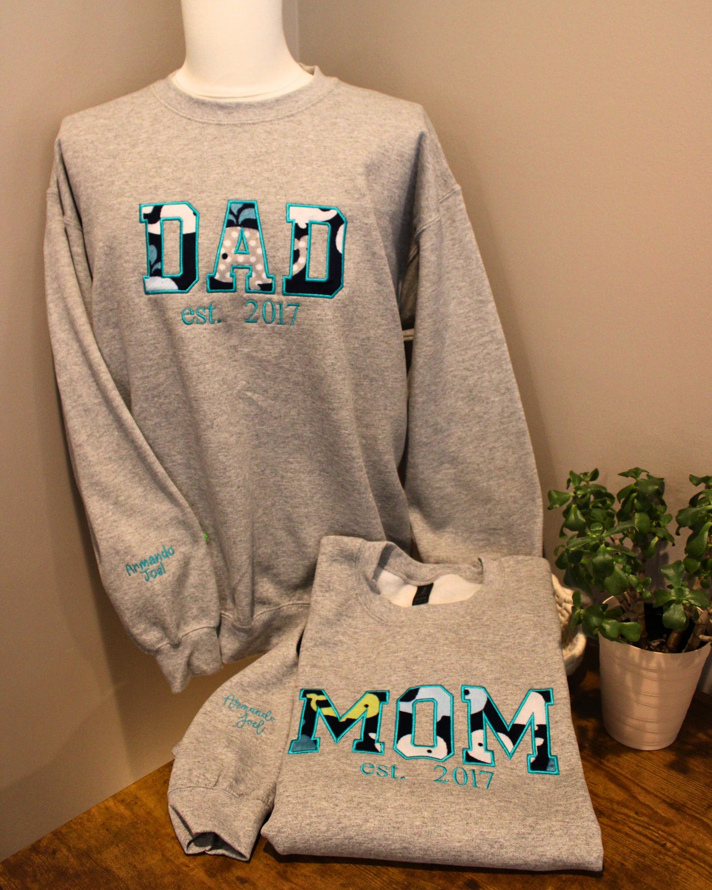 Bundled Keepsake Appliqué Crewnecks (Set of 2)