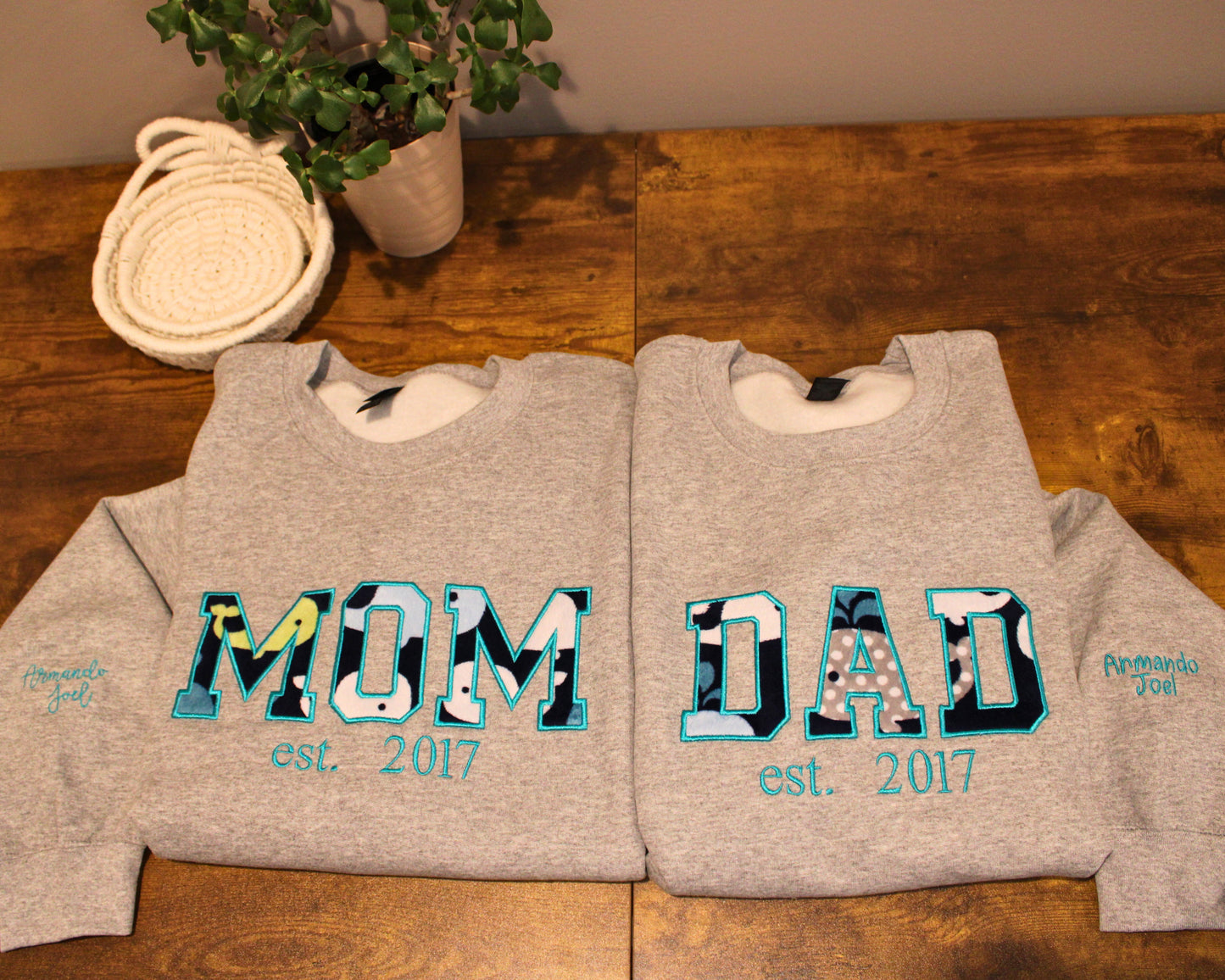 Bundled Keepsake Appliqué Crewnecks (Set of 2)